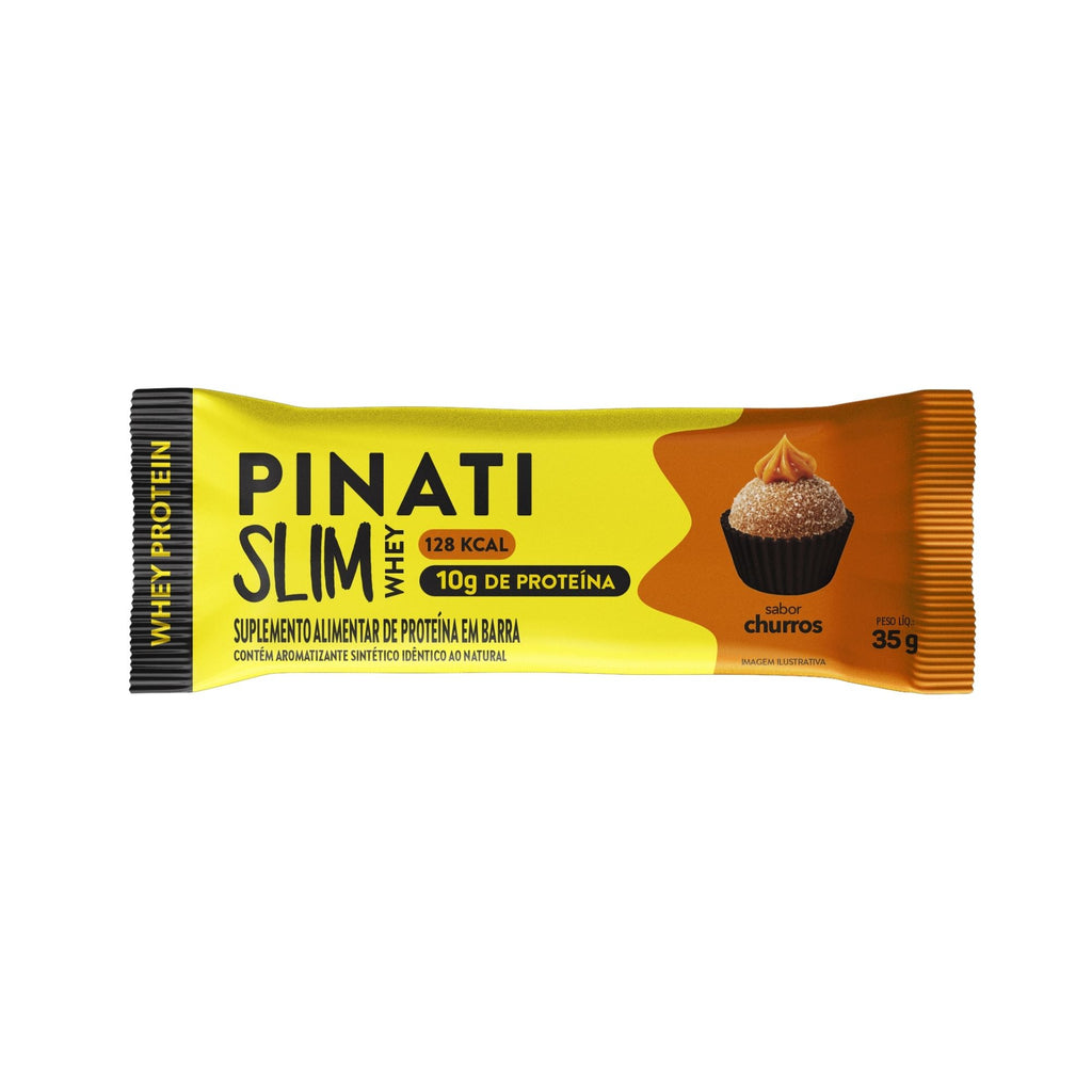 Barra de Proteina Pinati Slim Whey Churros 35 gr (Caixa 12 Unidades)