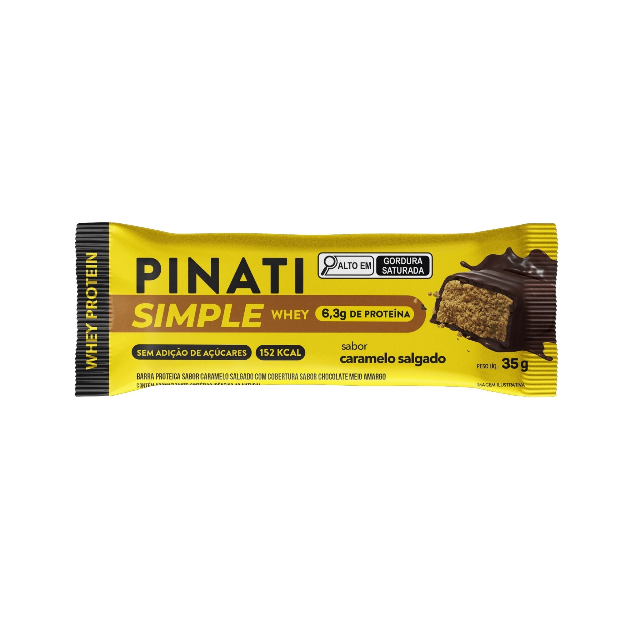 Barra de Proteina Pinati Simple Whey Caramelo Salgado 35 gr (UNIDADE)