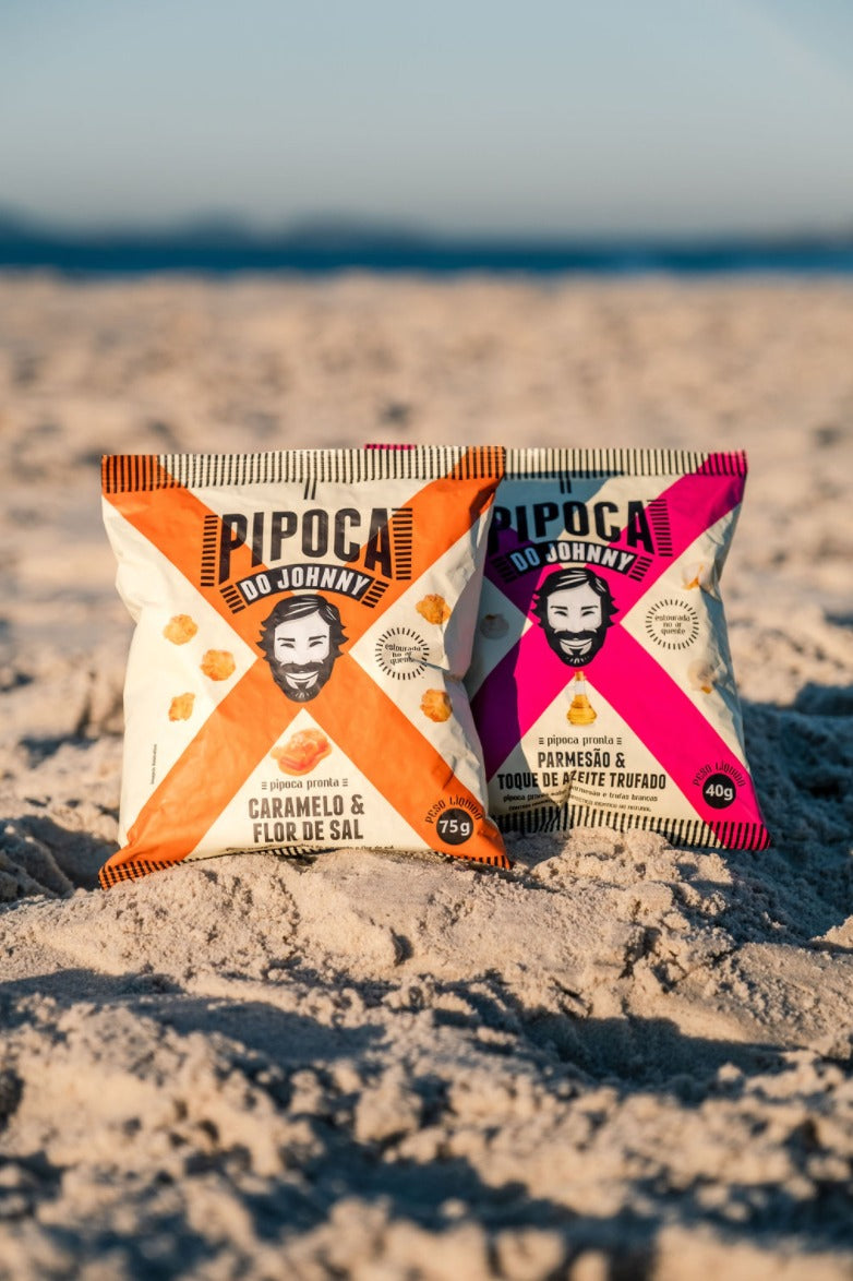 Pipoca Pronta Sabor Caramelo e Flor de Sal - Pipoca do Johnny