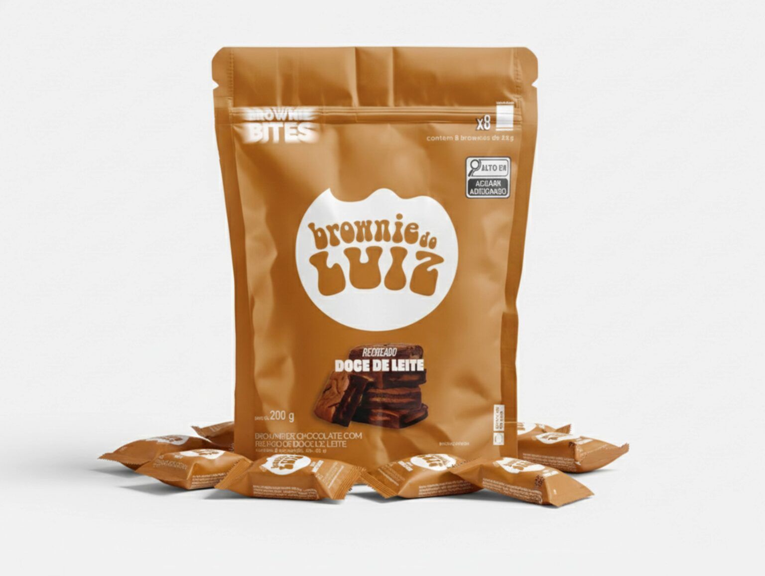 Brownie Bites Recheado Doce de Leite