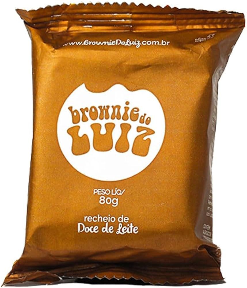 Brownie de chocolate recheado com Doce de leite