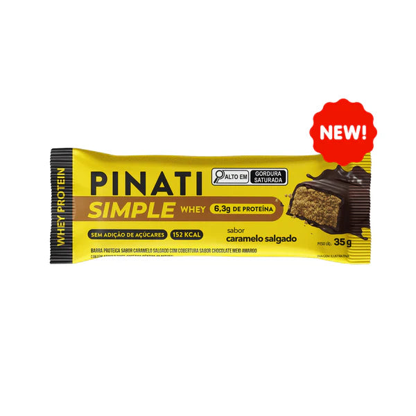 Barra de Proteina Pinati Simple Whey Caramelo Salgado 35 gr (Caixa 12 Unidades)