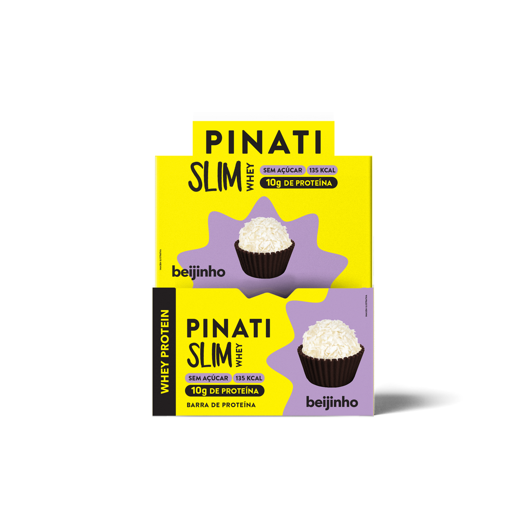 Barra de Proteina Pinati Slim Whey Beijinho 35 gr (Caixa 12 Unidades)
