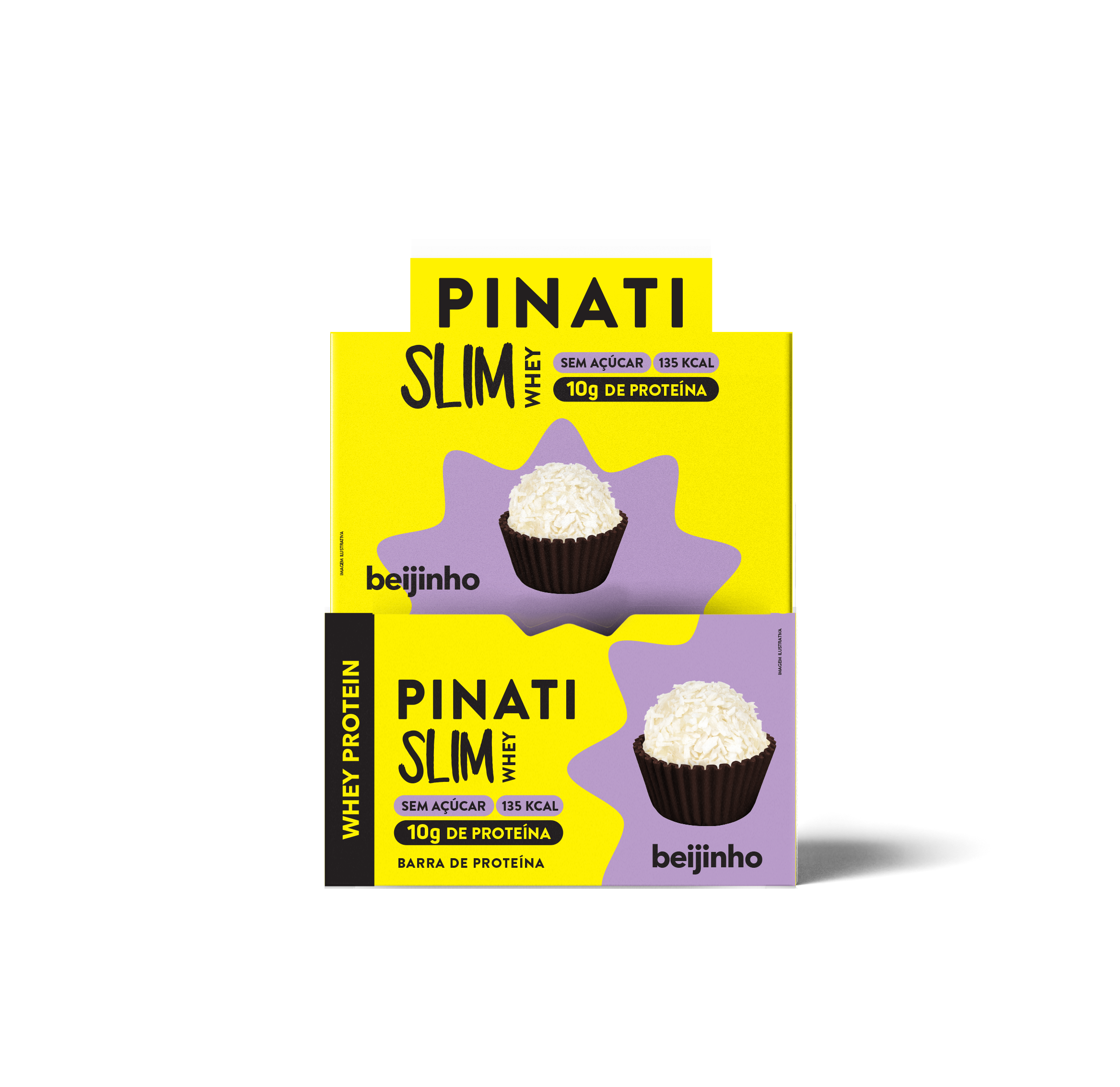 Barra de Proteina Pinati Slim Whey Beijinho 35 gr (Caixa 12 Unidades)