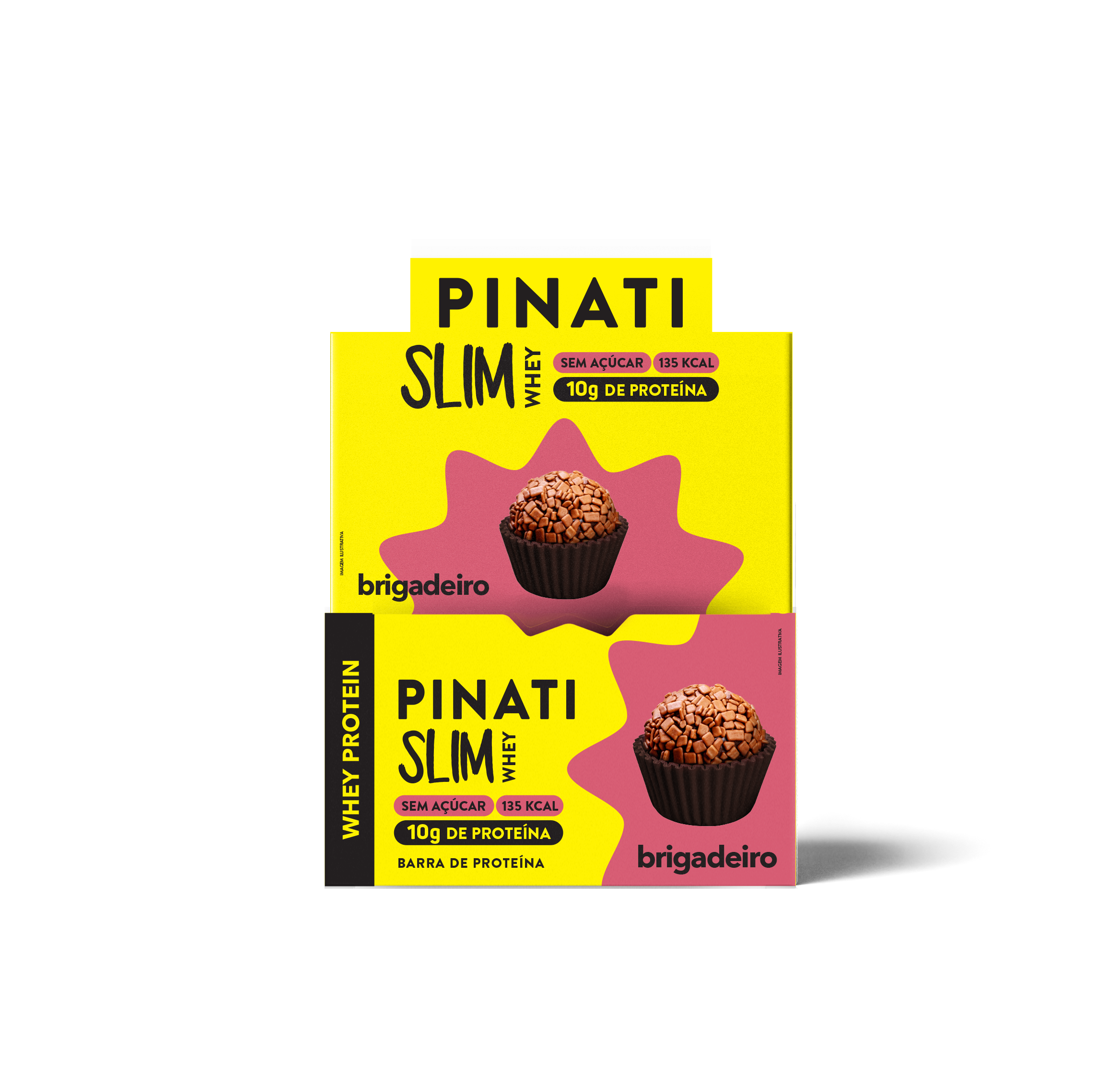 Barra de Proteina Pinati Slim Whey Brigadeiro 35 gr (Caixa 12 Unidades)